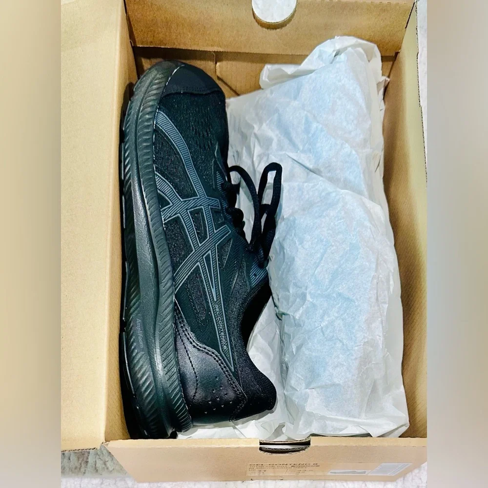 ASICS Gel-Contend 8 Women Running Shoes - Black/Carrier Grey, Size 11 - Picture 4 of 8